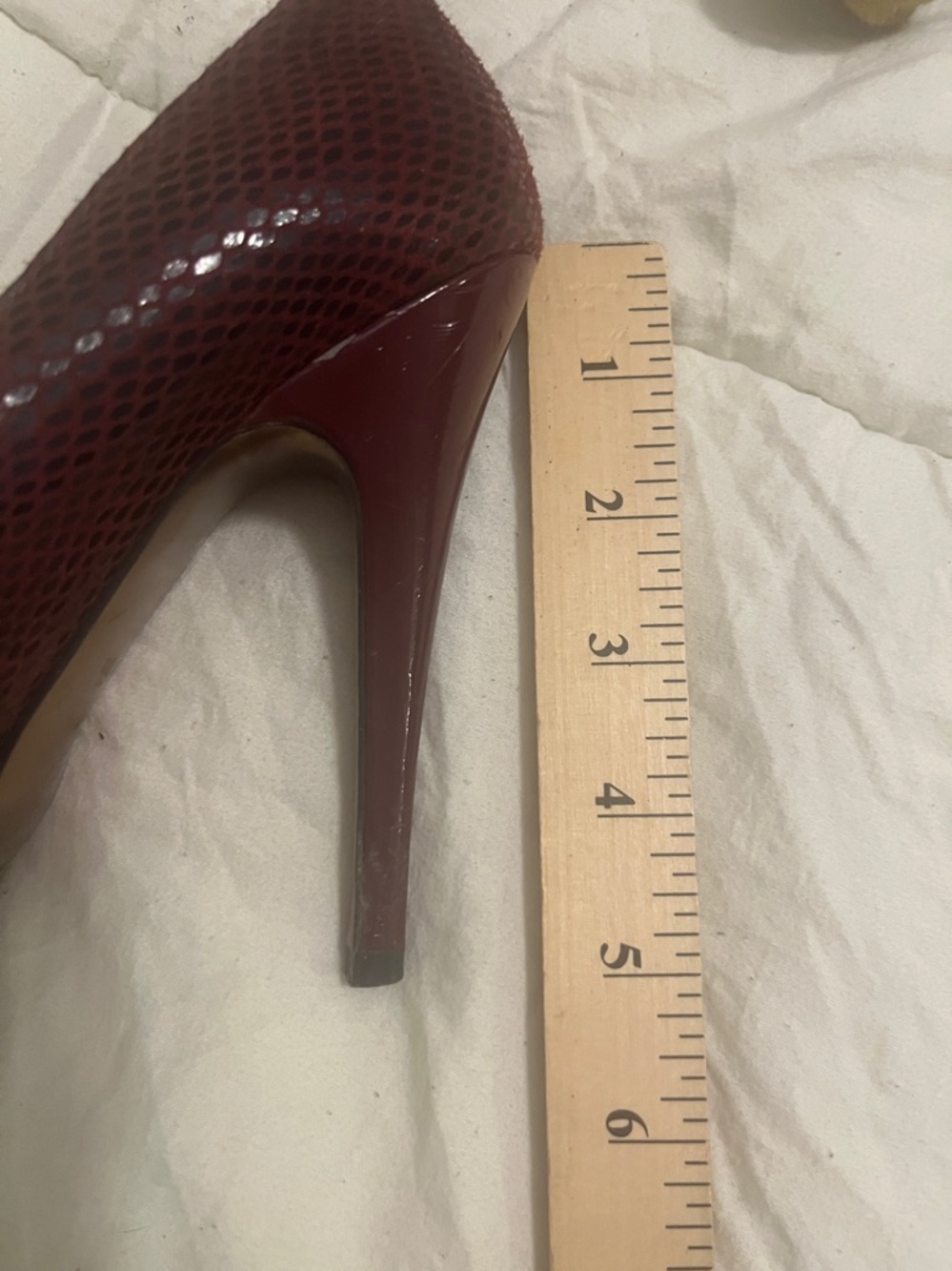 Burgundy Peep-Toe Heels - Picture 8 of 8